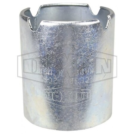 Dixon King Crimp Round Ferrule, 6 in Nominal, 5-7/8 in L, 0.12 in Thick, Carbon Steel, Domestic CF600-8CS